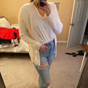 NWT Talbots White Cardigan Sweater